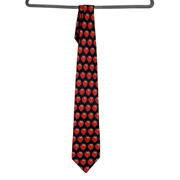 Looney Tunes Tasmania Devil Print Tie vintage 1997 - Picture 1 of 3